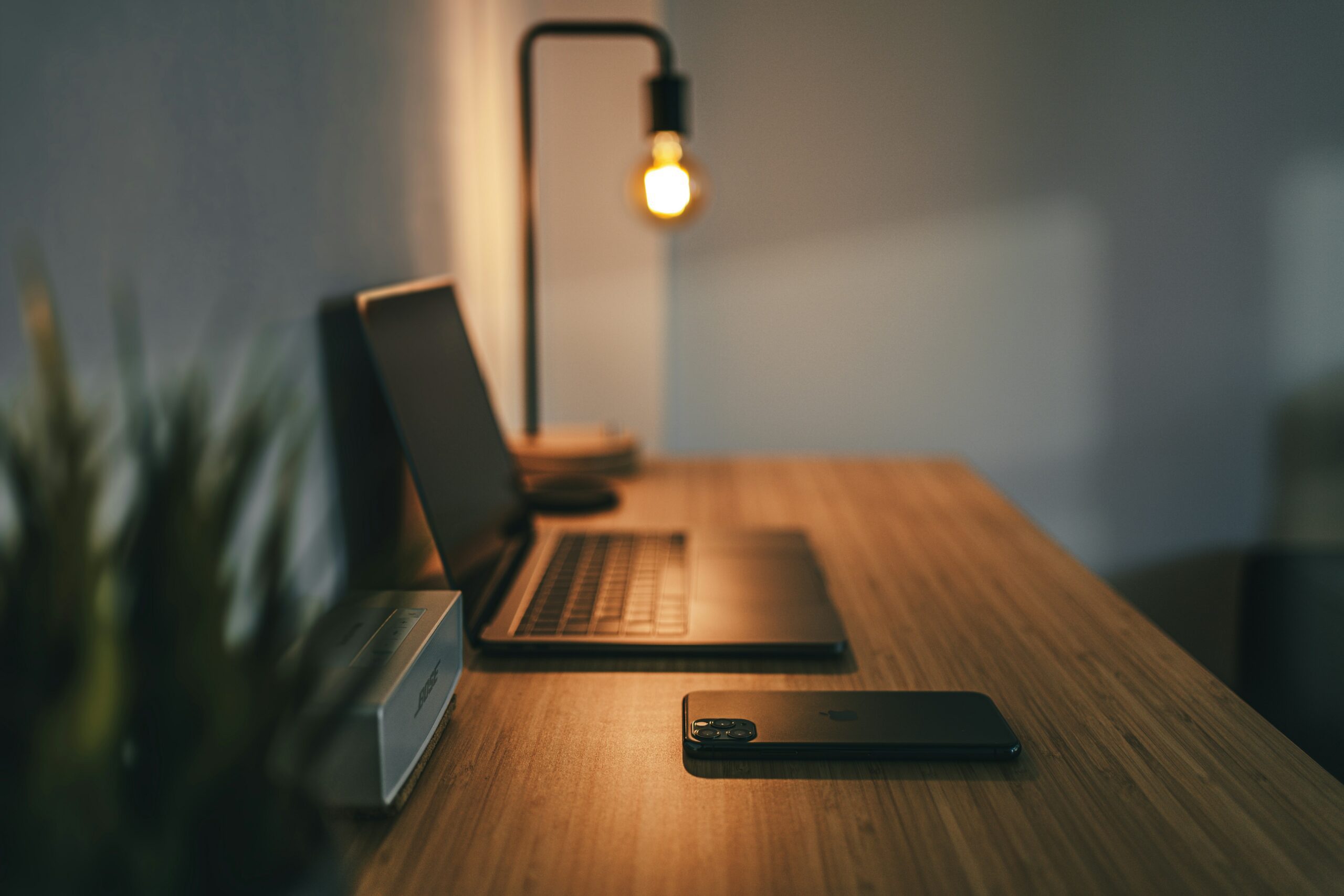 Cozy home office workspace